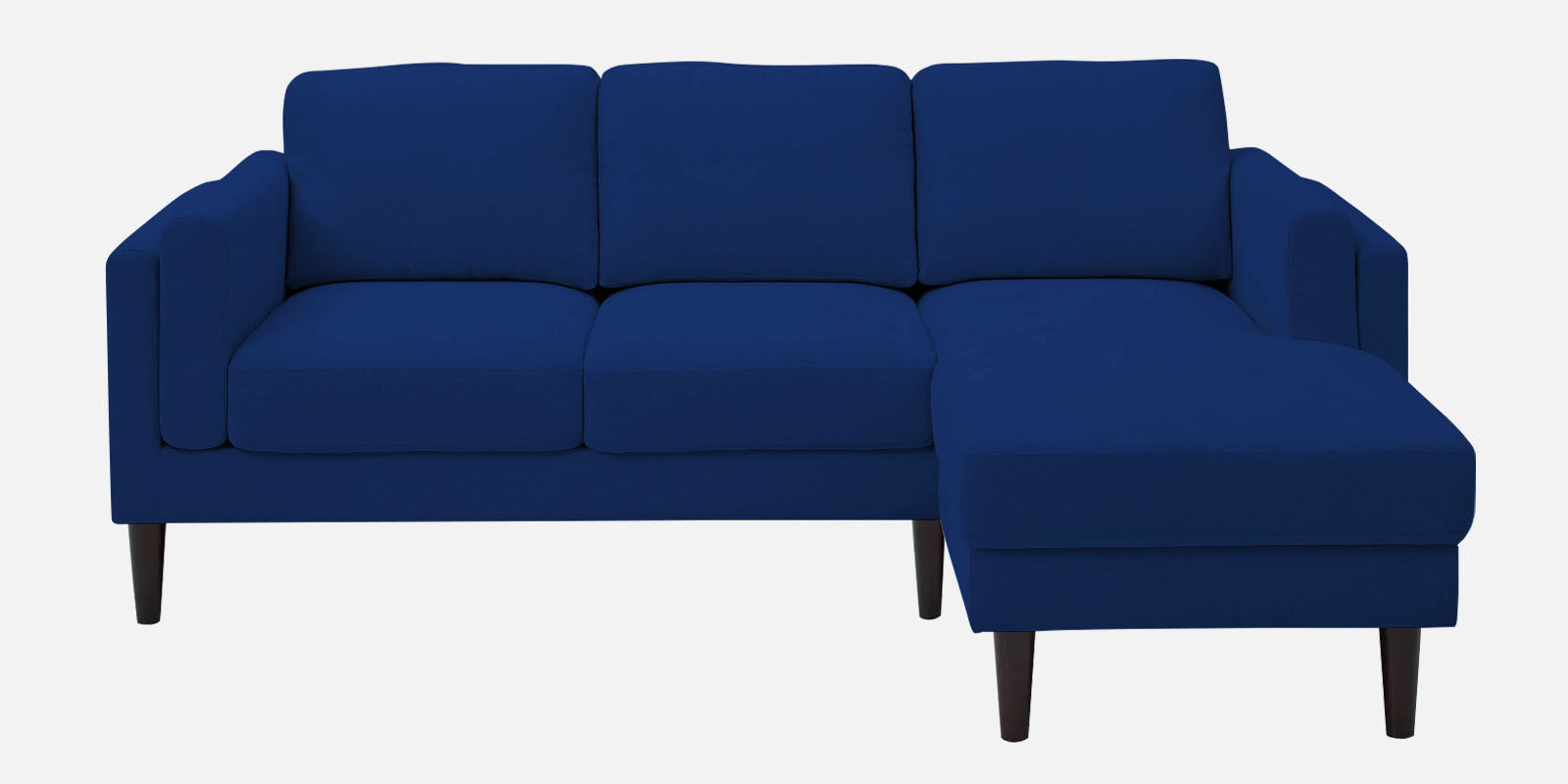Creata Fabric LHS Sectional Sofa (2+Lounger) in Royal Blue Colour by Febonic