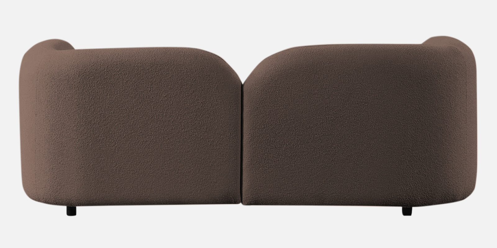 Corny Boucle Fabric 2 Seater Sofa In Truffle Brown Colour - Febonic Living
