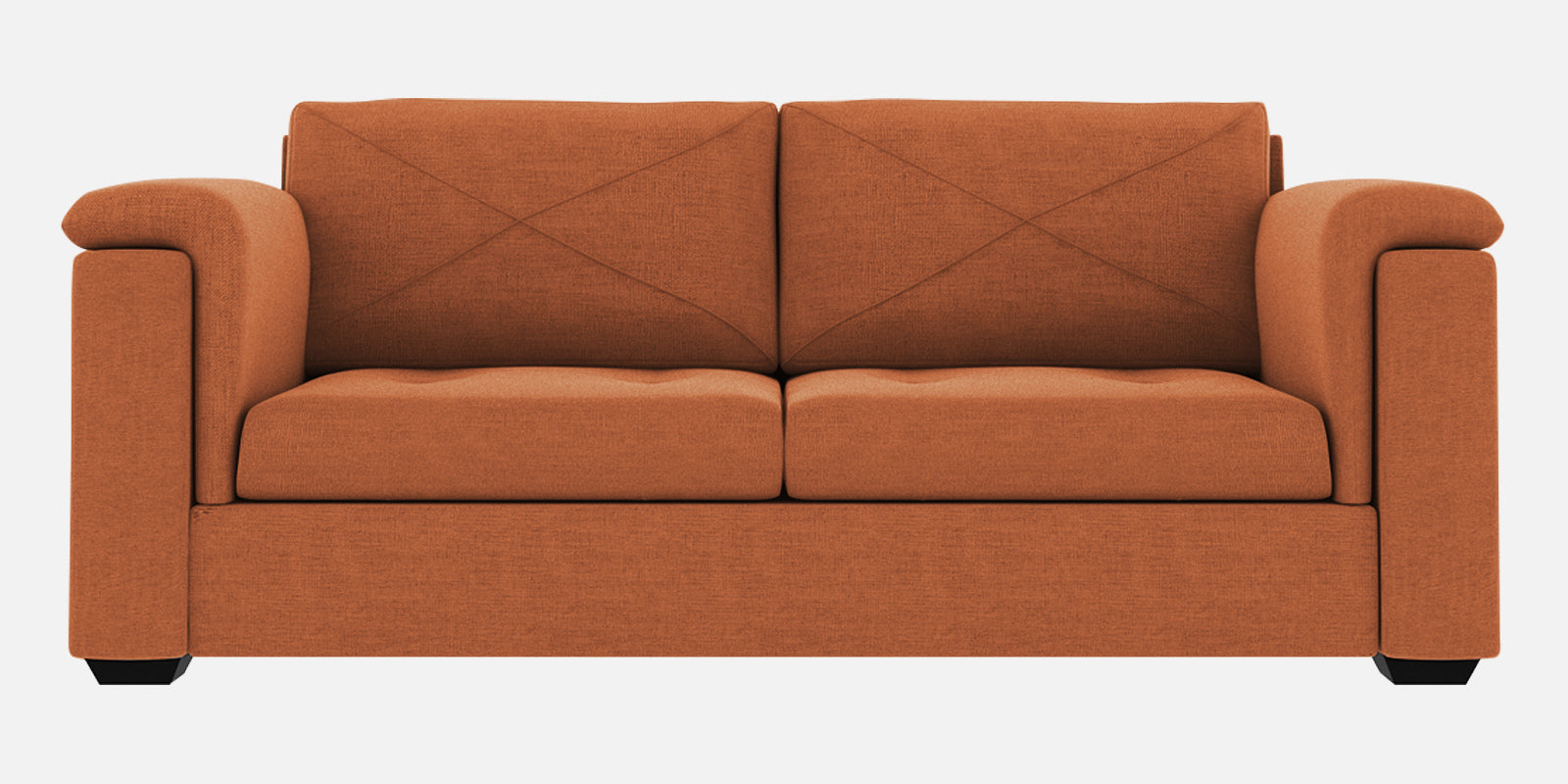 Andres Fabric 3 Seater Sofa In Safforn Orange Colour - Febonic Living