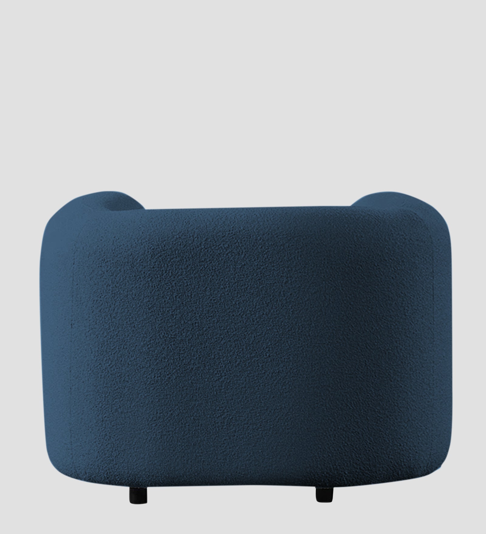 Corny Boucle Fabric 1 Seater Sofa In Classic Blue Colour - Febonic Living