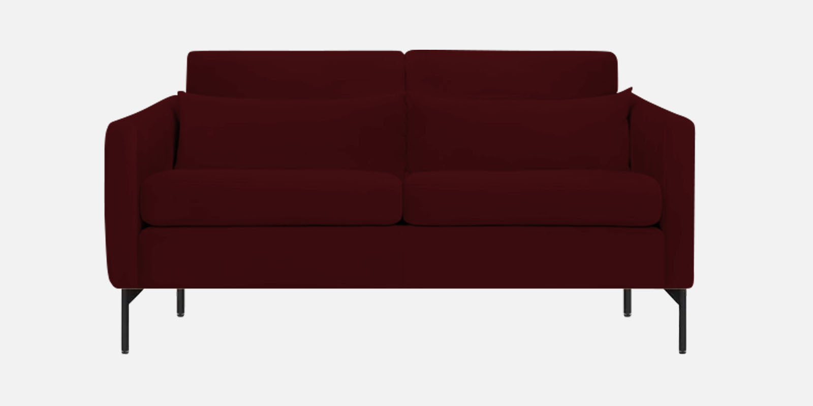Haru Velvet 2 Seater Sofa in Dark Maroon Colour