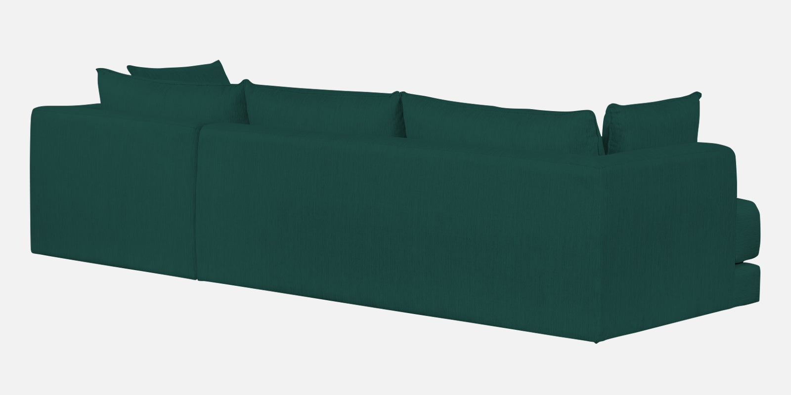 Ziggy Fabric RHS Sectional Sofa (3+Lounger) In Sage Green Colour - Febonic Living
