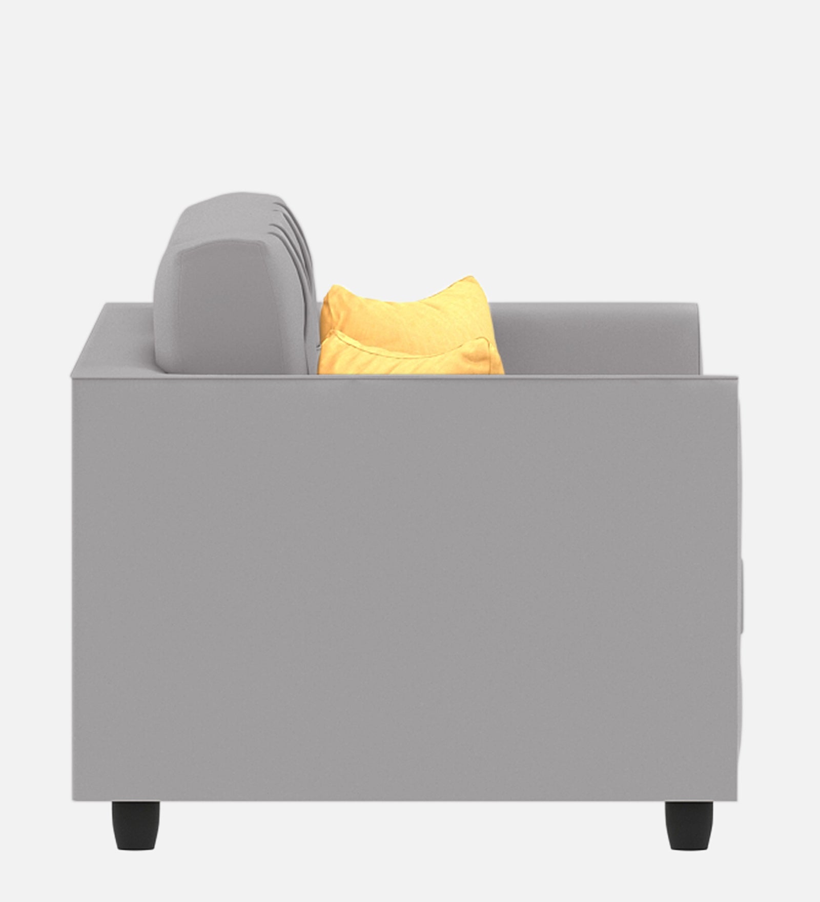 Nestin Velvet 1 Seater Sofa in Concrete Grey Colour