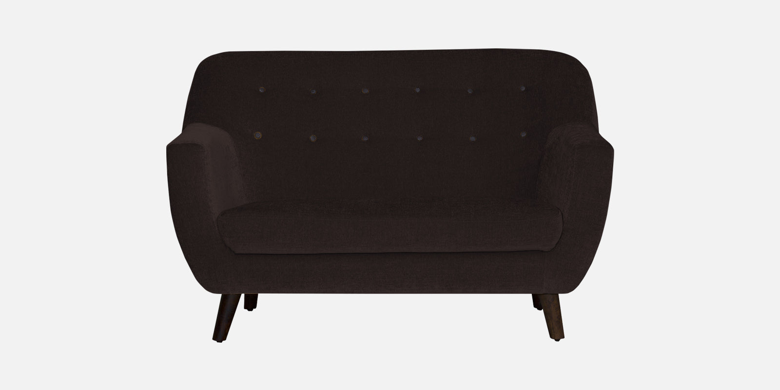 German Fabric 2 Seater Sofa In Dark Brown Colour - Febonic Living