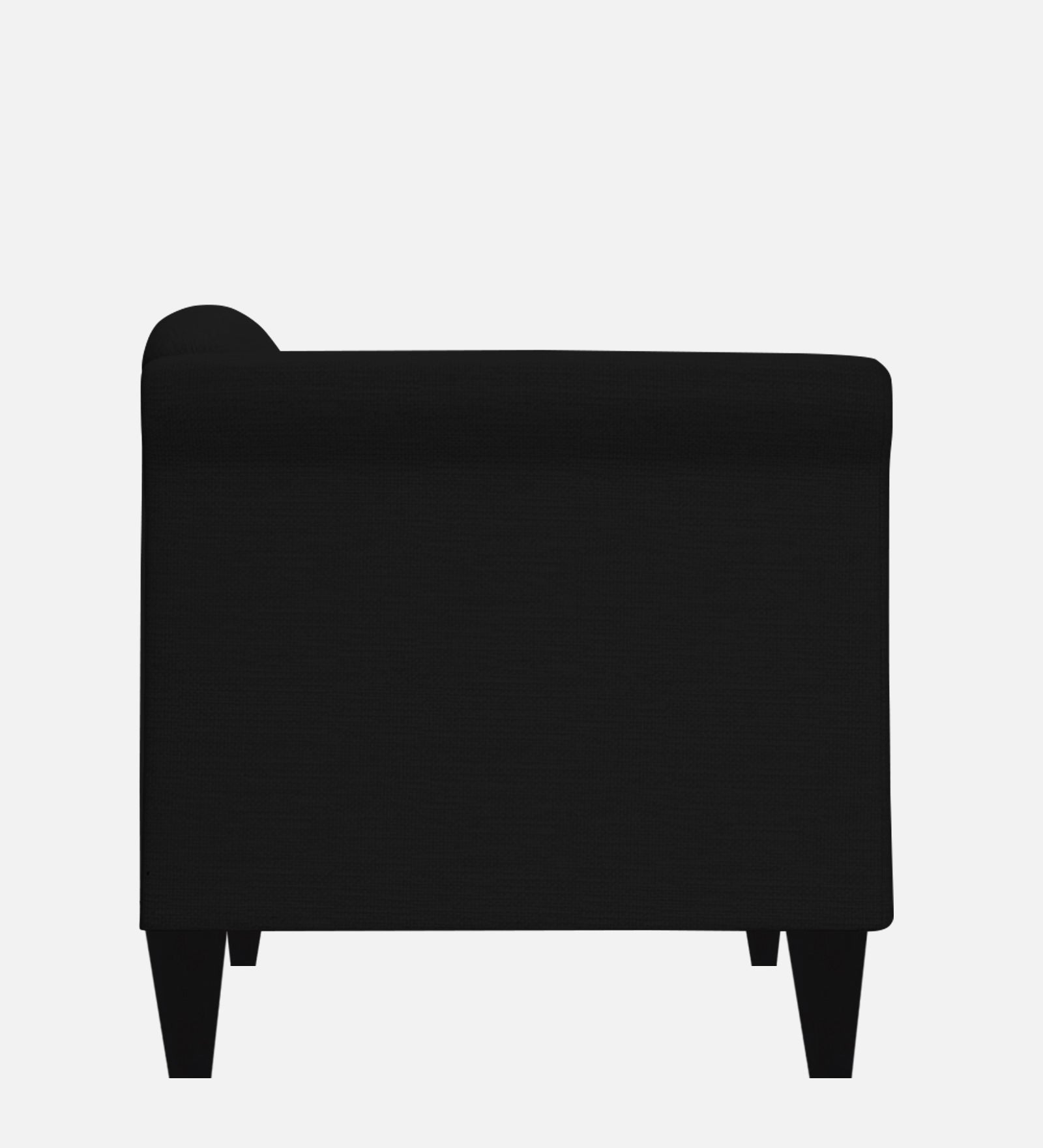 Kimber Fabric 1 Seater Sofa in Zed Black Colour