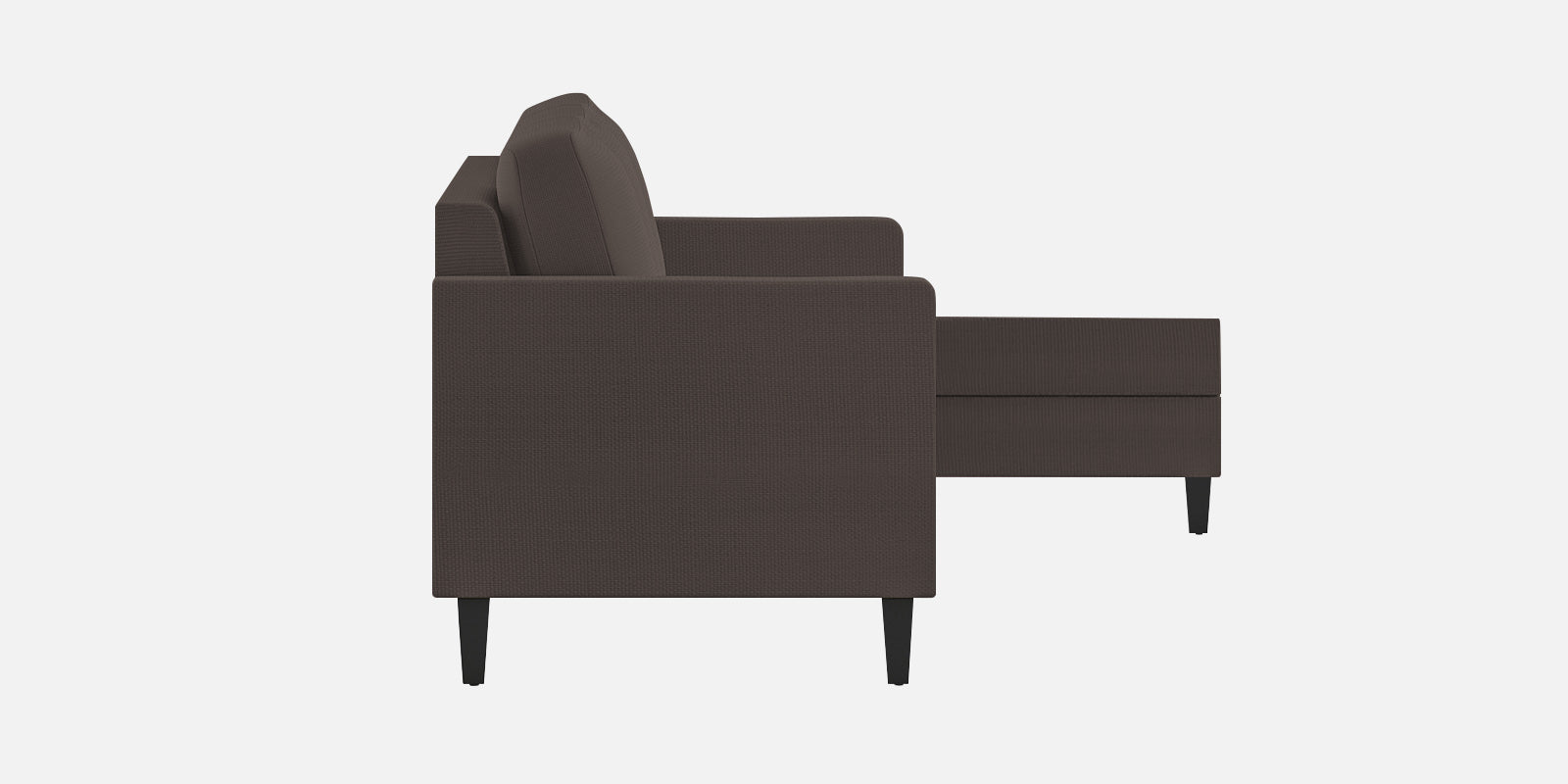 Nori Fabric LHS Sectional Sofa (3+Lounger) In Caspa Brown Colour - Febonic Living