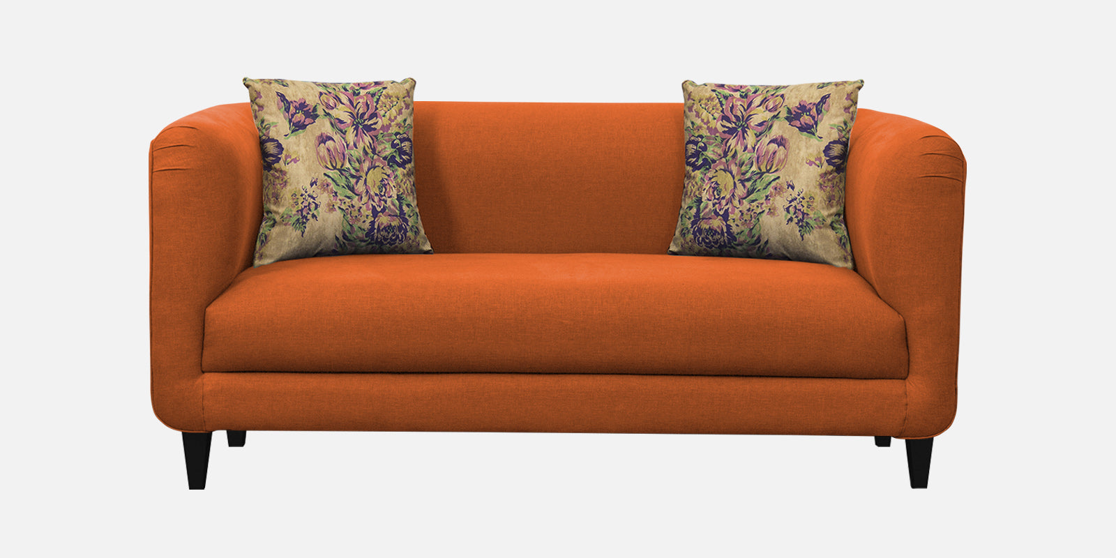 Niki Fabric 2 Seater Sofa in Vivid Orange Colour