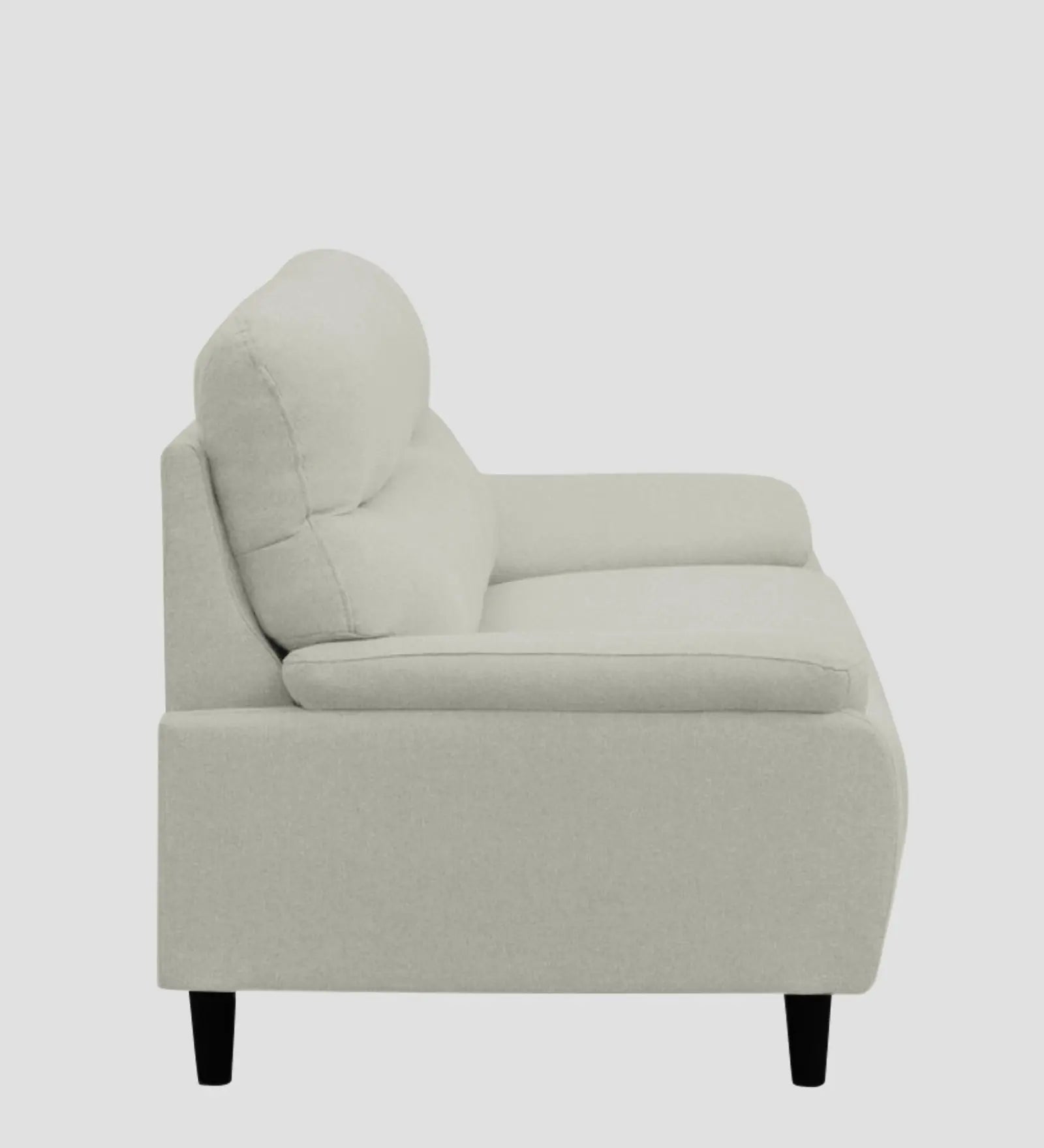 Zibby Fabric 1 Seater Sofa In Pearl White Colour Febonic Living