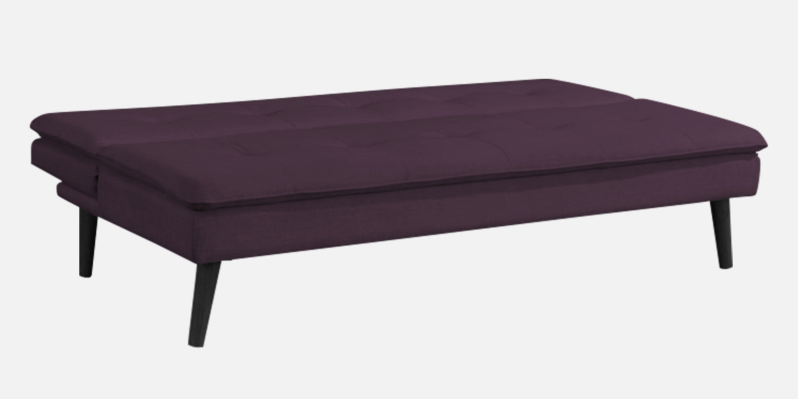 Toner Fabric 3 Seater Convertible Sofa Cum Bed In Greek Purple Colour - Febonic Living