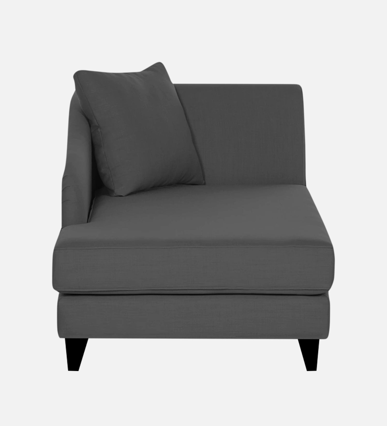 Louis Fabric RHS Chaise Lounger In Charcoal Grey Colour - Febonic Living