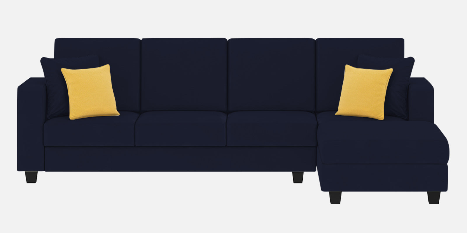 Nabi Fabric LHS Sectional Sofa (3+Lounger) In Royal Blue Colour - Febonic Living