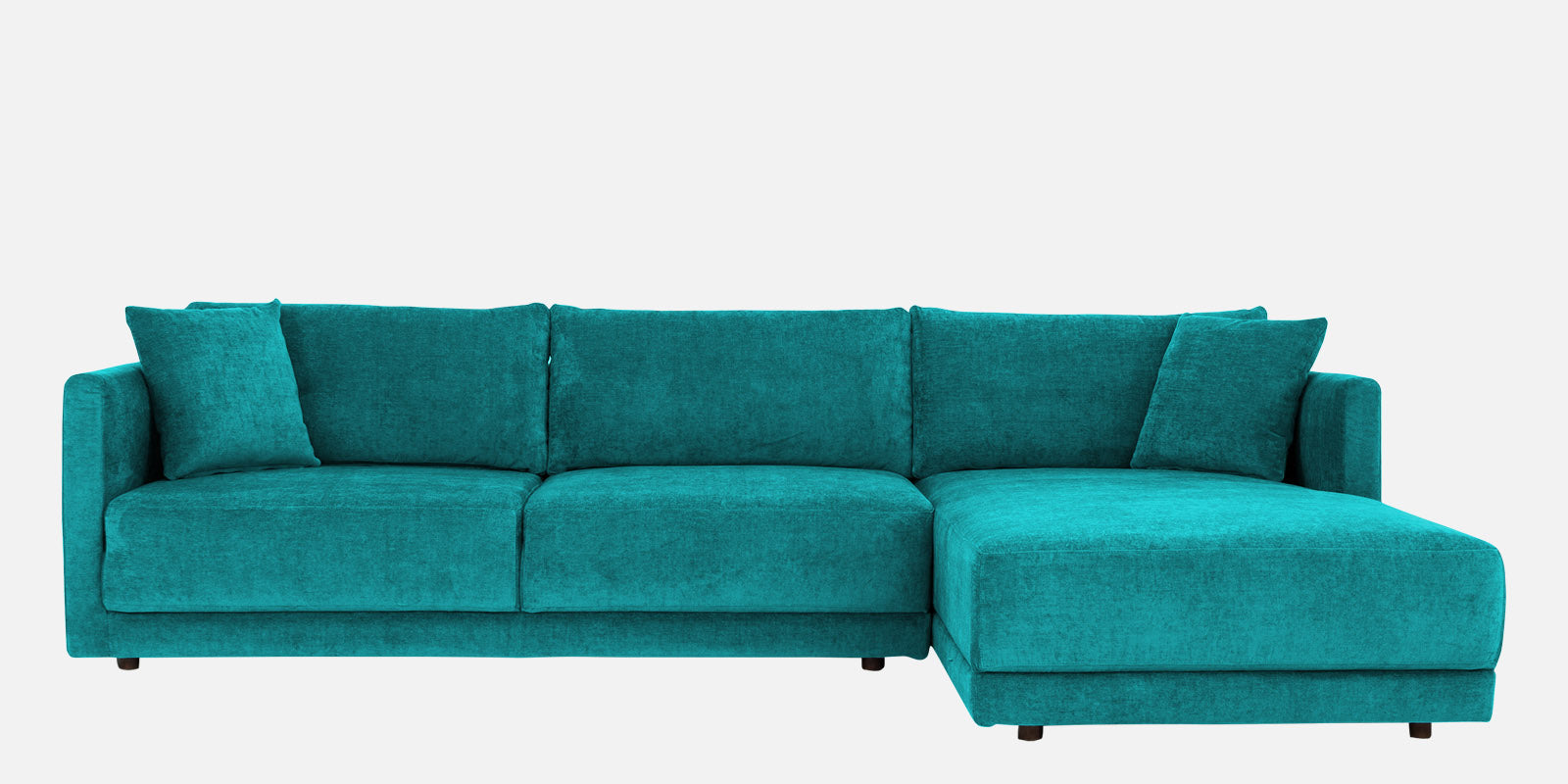 Northern Fabric LHS Sectional Sofa (3+Lounger) In Sea Green Colour - Febonic Living