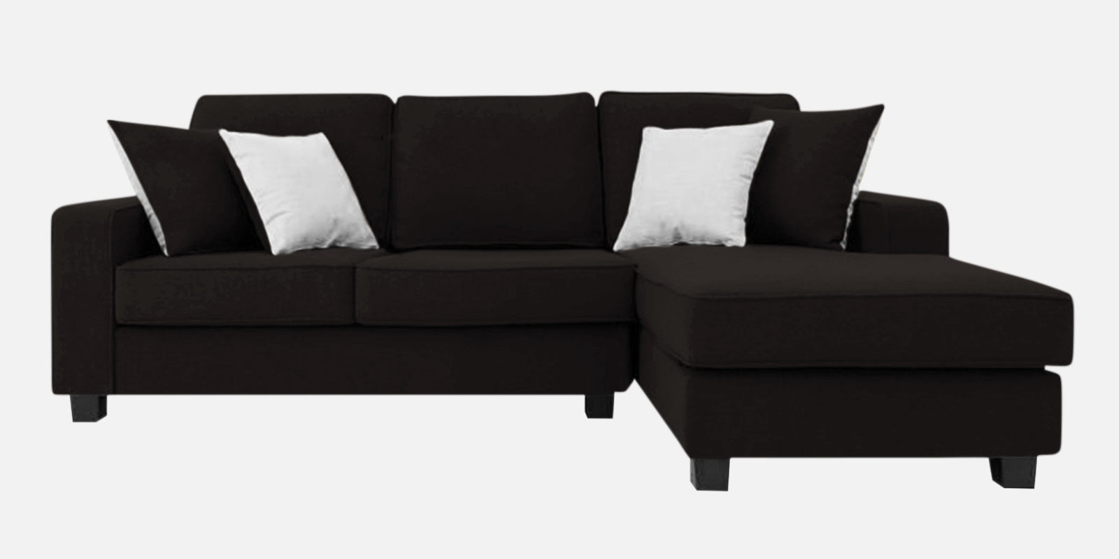 Ladybug Fabric LHS Sectional Sofa (2+Lounger) In Cara Brown Colour - Febonic Living
