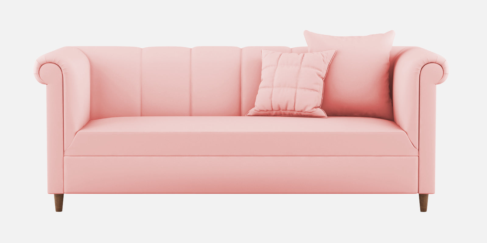 Rubi Velvet 3 Seater Sofa In Millennial Pink Colour - Febonic Living
