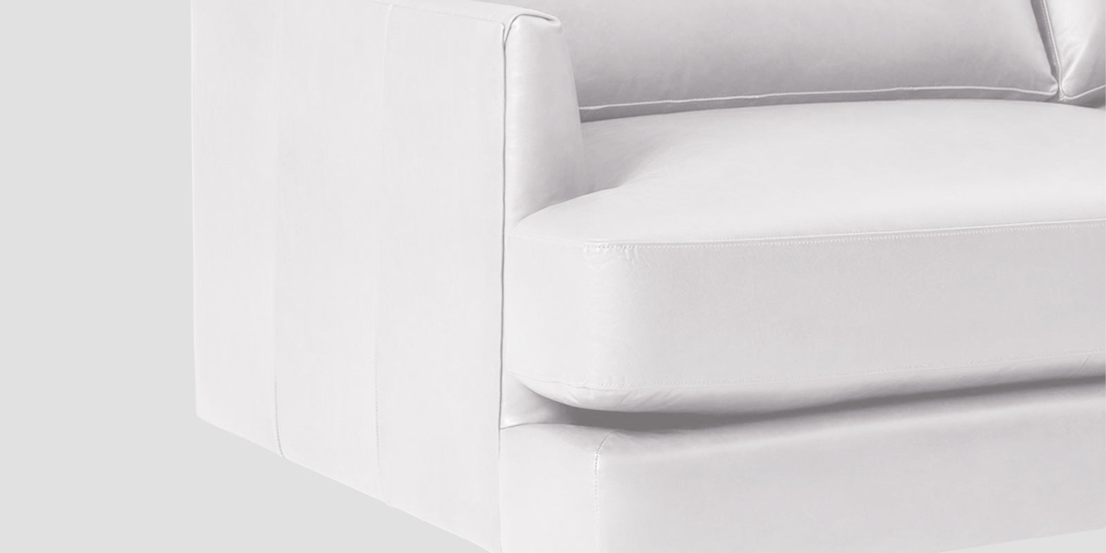 Sterio Leatherette 2 Seater Sofa In Cream White Colour - Febonic Living
