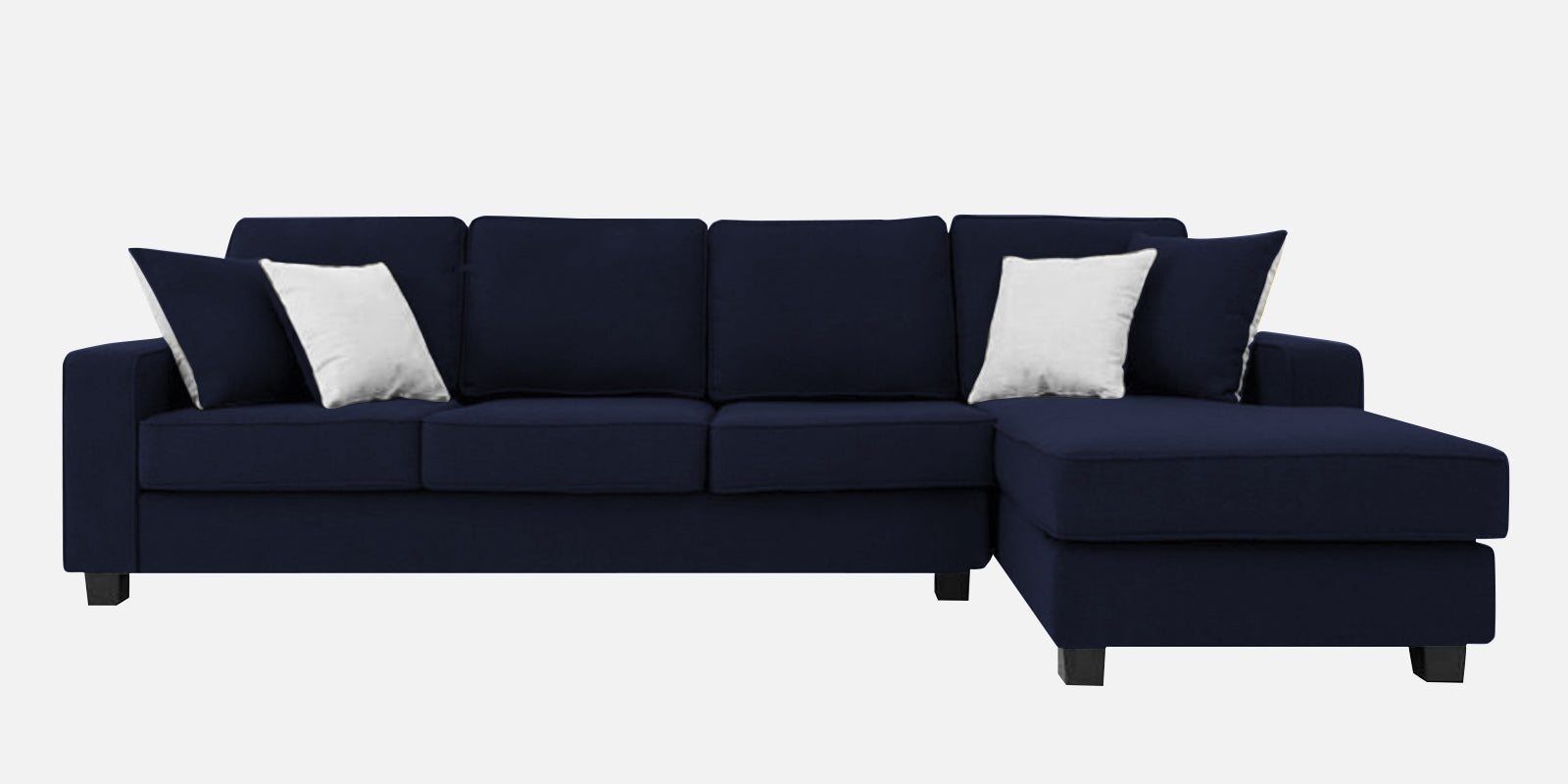 Ladybug Fabric LHS Sectional Sofa (3+Lounger) In Royal Blue Colour - Febonic Living