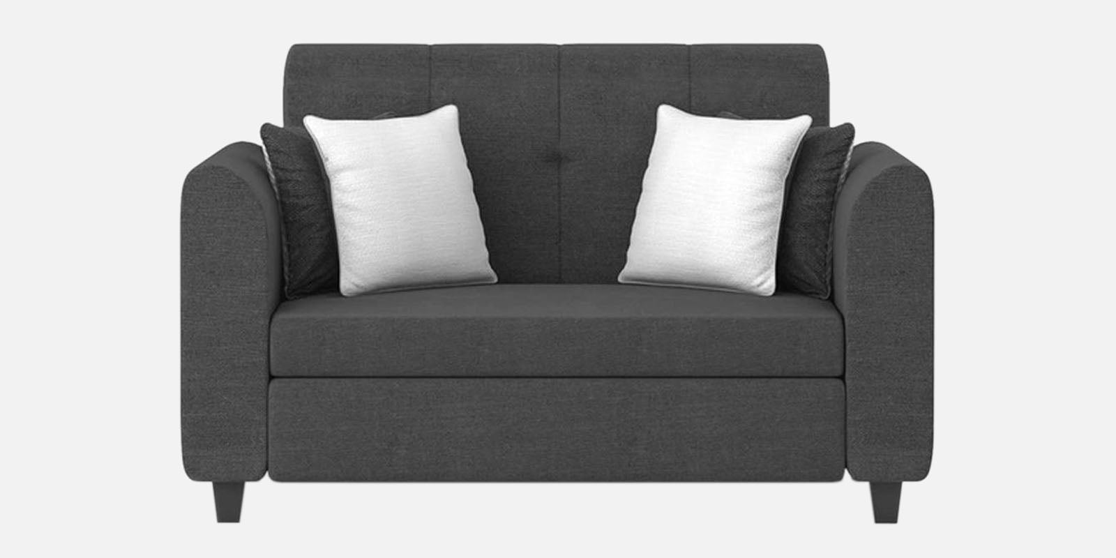 Denmark Fabric 2 Seater Sofa In Charcoal Grey Colour - Febonic Living
