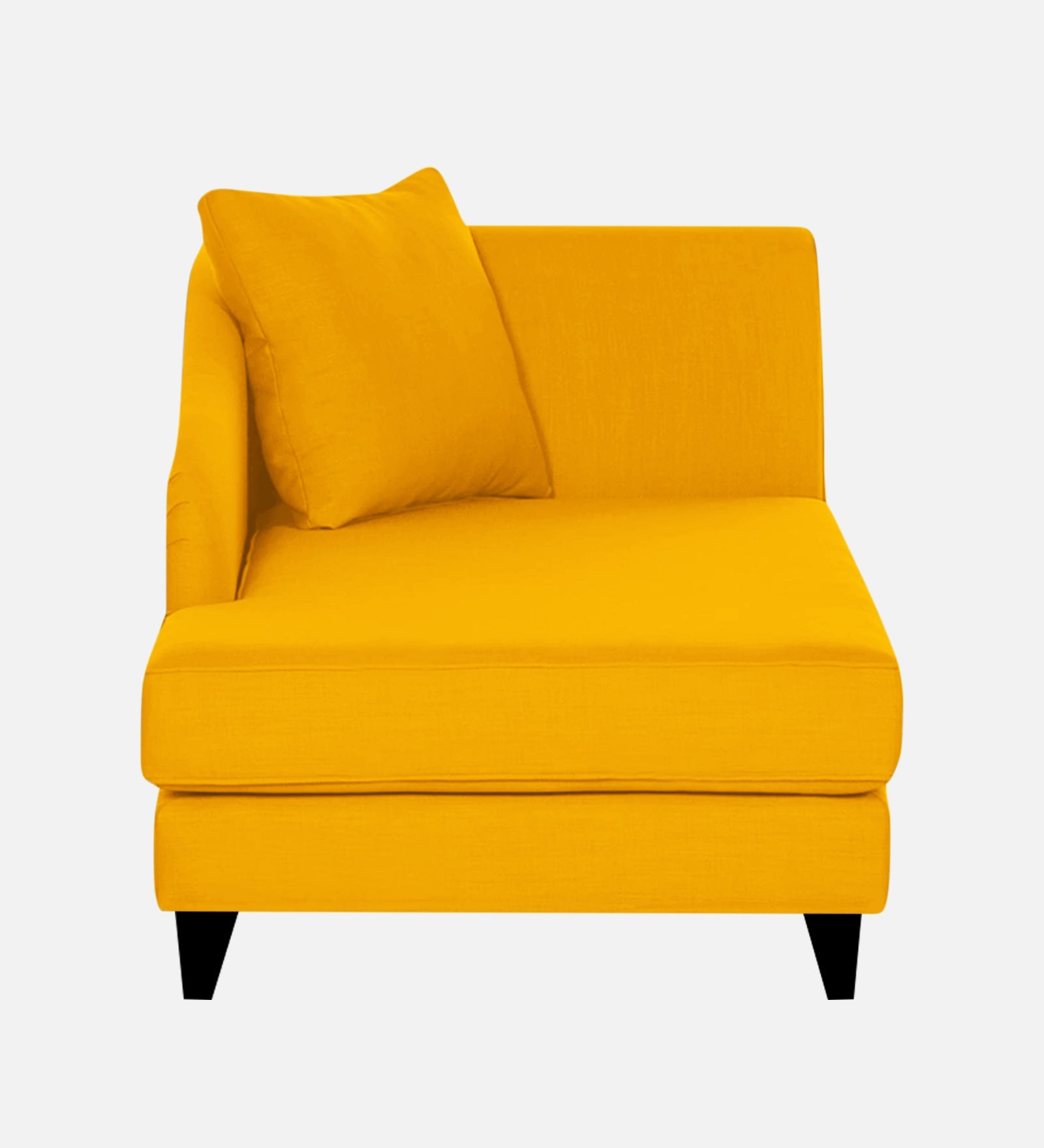 Louis Fabric RHS Chaise Lounger In Bold Yellow Colour - Febonic Living