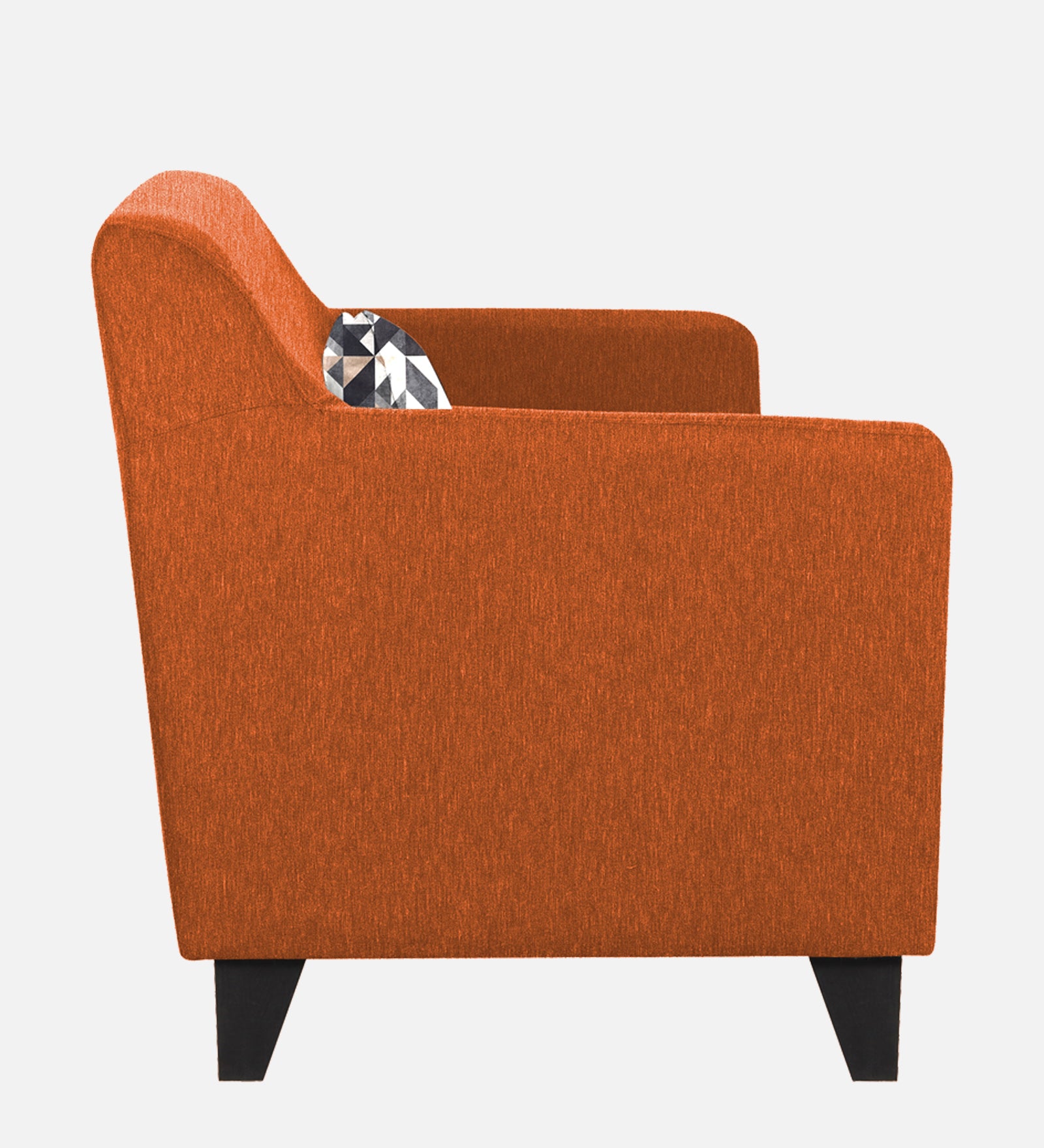 Melaan Fabric 1 Seater Sofa In Vivid Orange Colour - Febonic Living