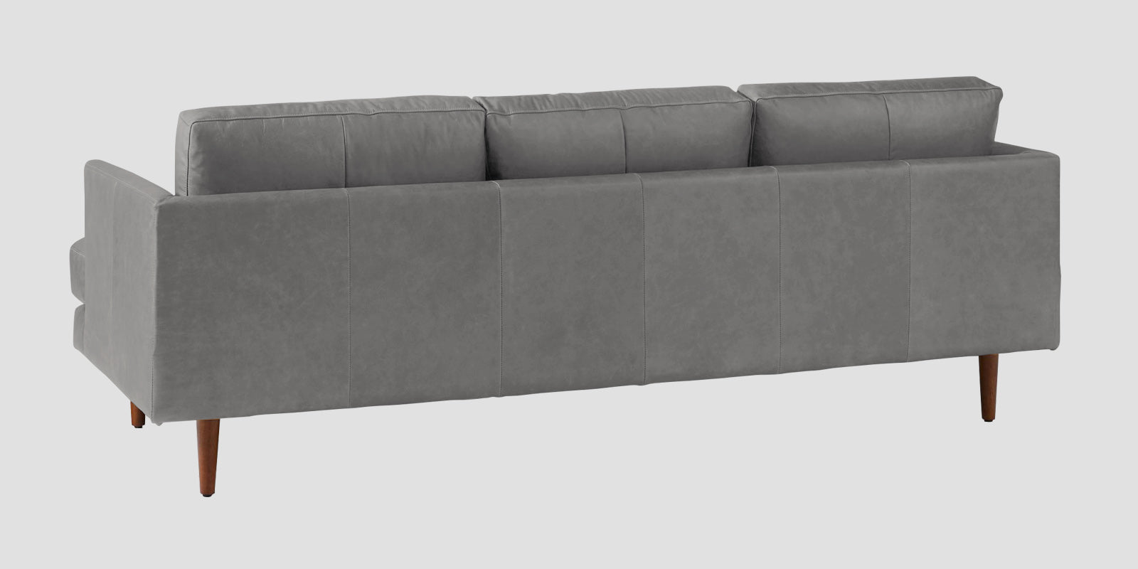Sterio Leatherette 3 Seater Sofa In Dim Grey Colour - Febonic Living