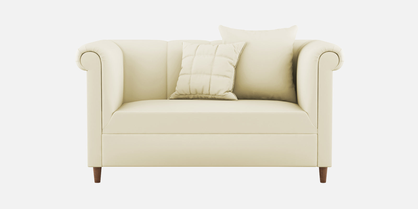 Rubi Velvet 2 Seater Sofa In Warm White Colour - Febonic Living