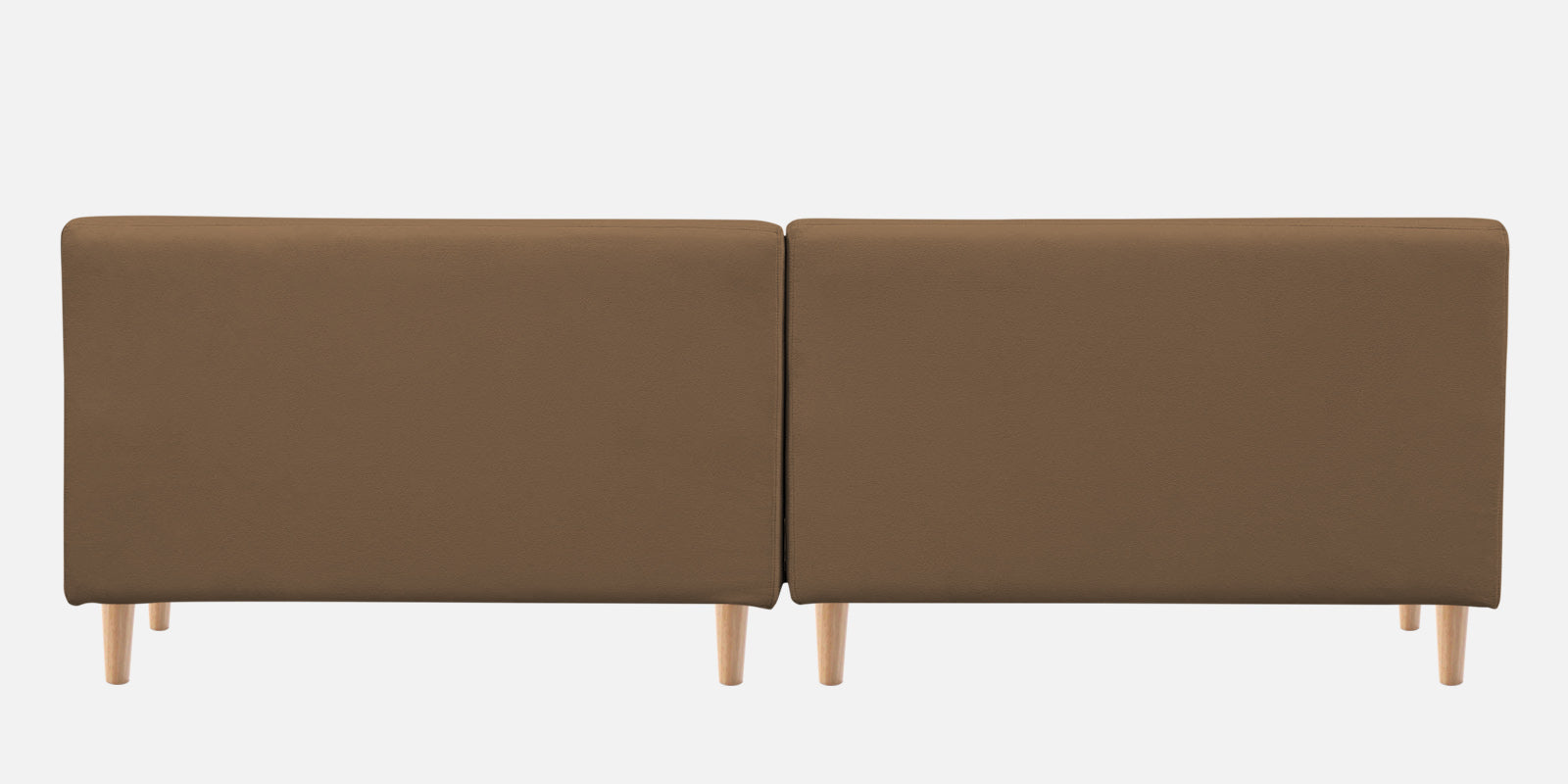 Woody Fabric LHS Sectional Sofa (3+Lounger) In Dusty peach Colour - Febonic Living