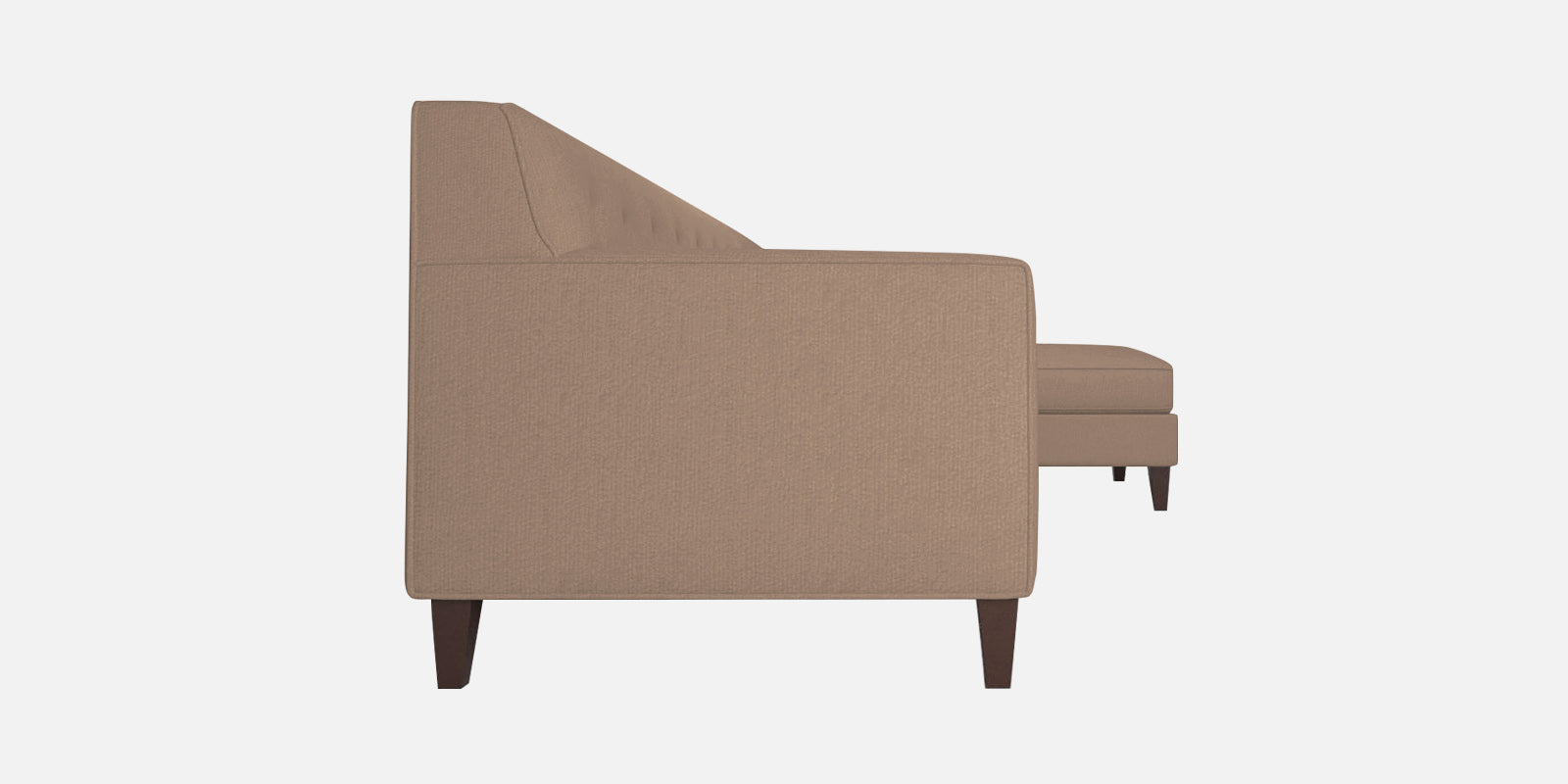 Miller Fabric LHS Sectional Sofa (3+Lounger) In Cookie Beige Colour - Febonic Living