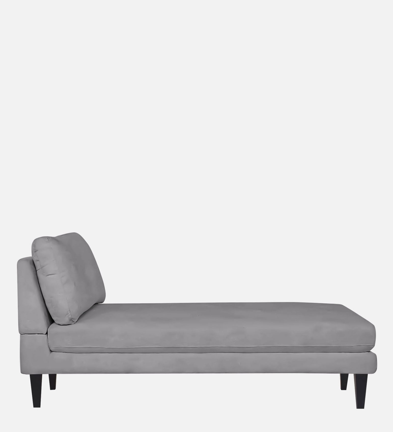 Nadia Fabric Armless Chaise Lounger In Lit Grey Colour - Febonic Living