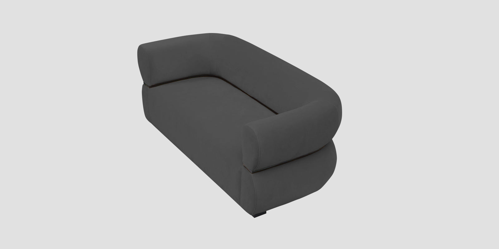 Kula Velvet 2 Seater Sofa In Davy Grey Colour - Febonic Living