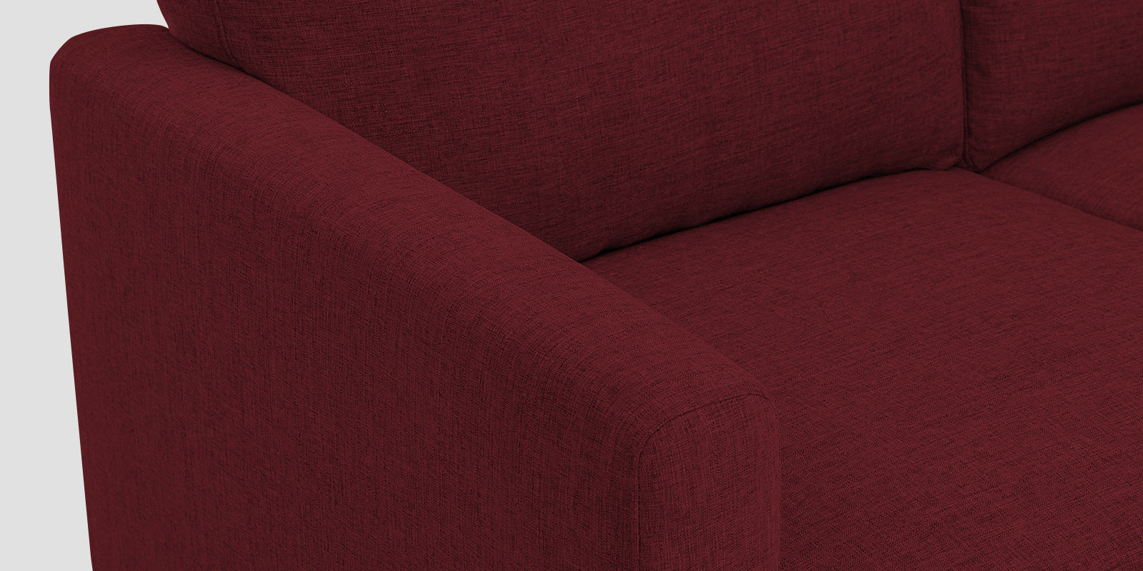 Romie Fabric RHS Sectional Sofa (2+Lounger) In Blood Maroon Colour - Febonic Living