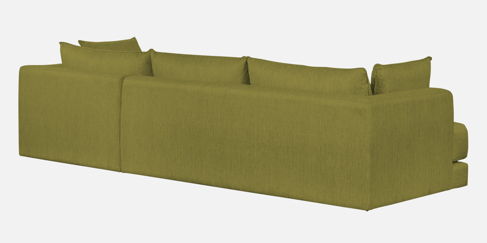 Ziggy Fabric RHS Sectional Sofa (3+Lounger) In Kelly Green Colour - Febonic Living