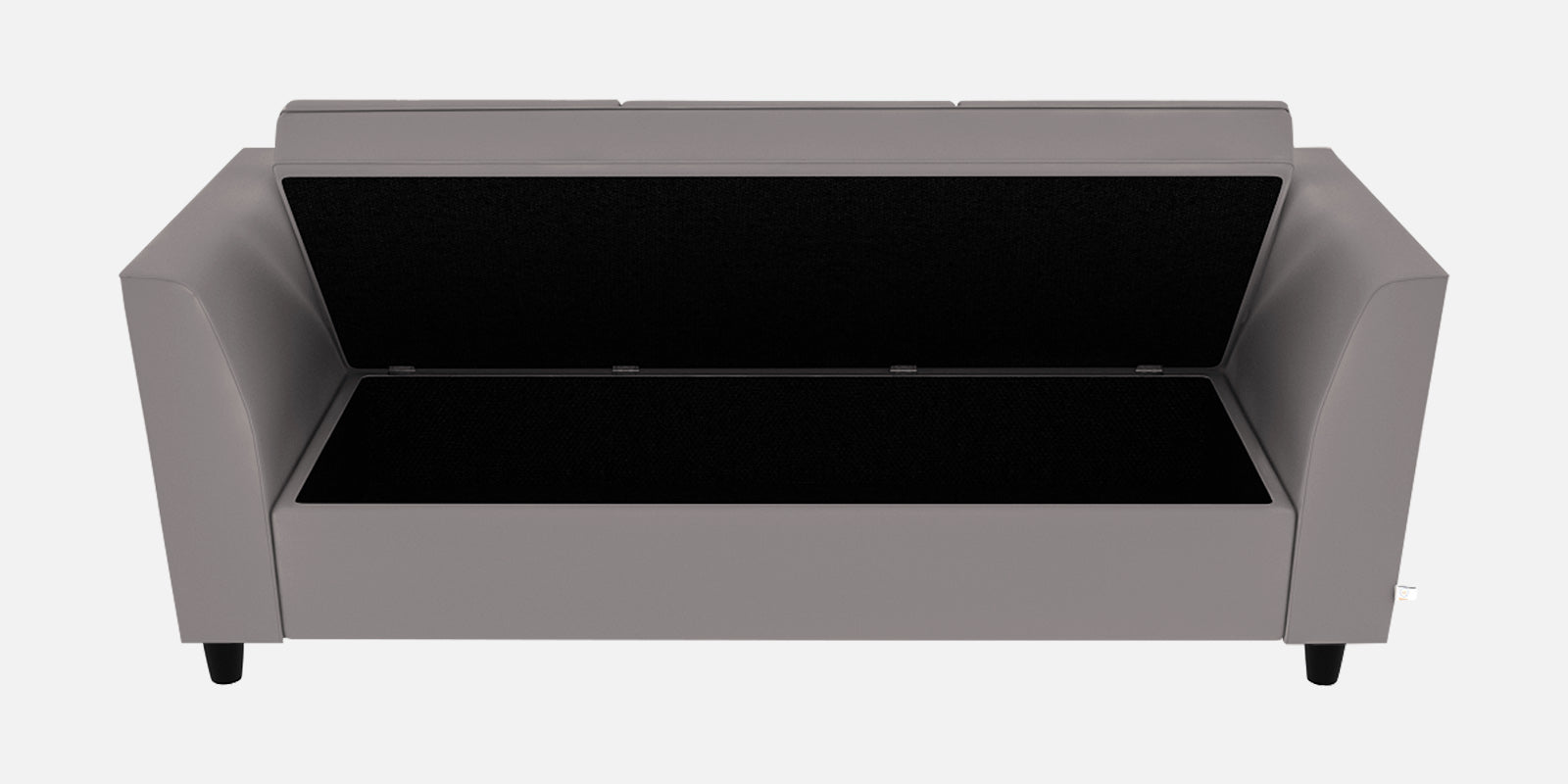 Bristo Velvet 3 Seater Sofa In pearl grey Colour With Storage - Febonic Living