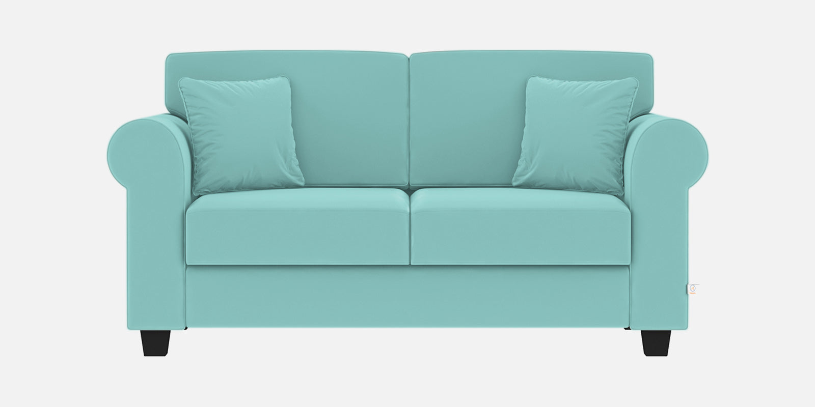 Numonk Velvet 2 Seater Sofa In Barmunda Aqua Colour