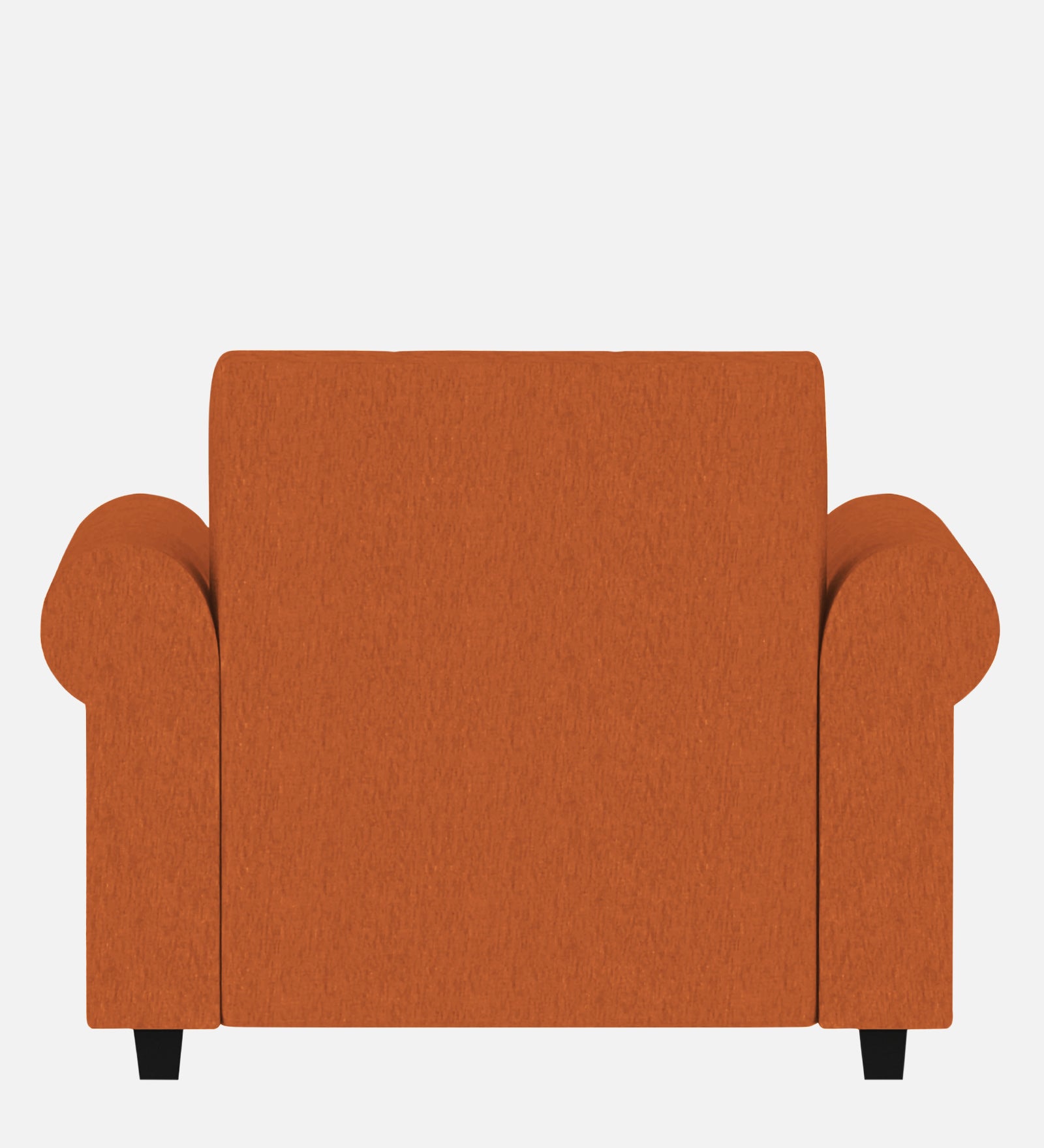Derado Fabric 1 Seater Sofa In Vivid Orange Colour - Febonic Living