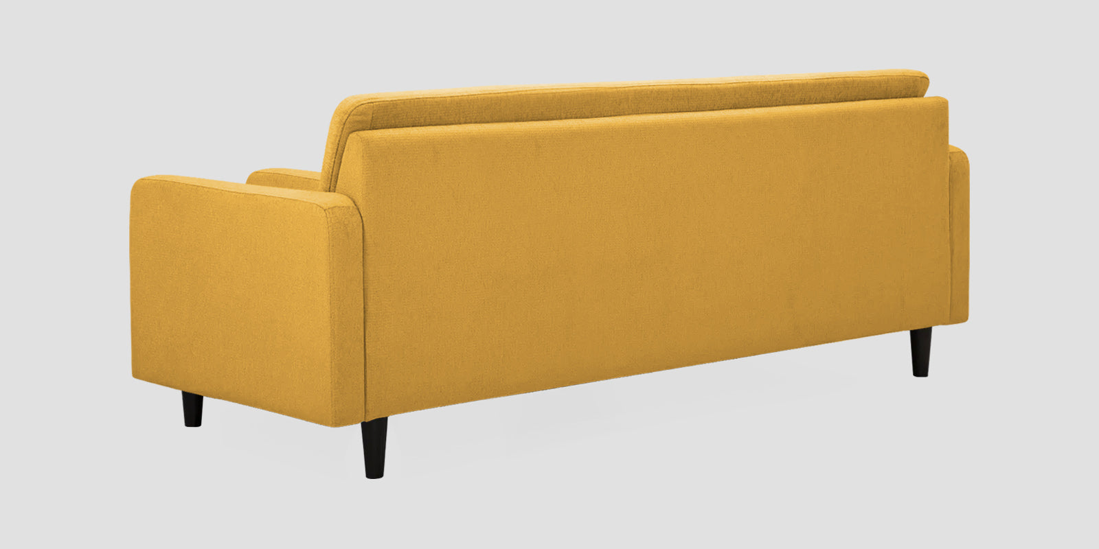 Noha Fabric 3 Seater Sofa In Bold Yellow Colour - Febonic Living