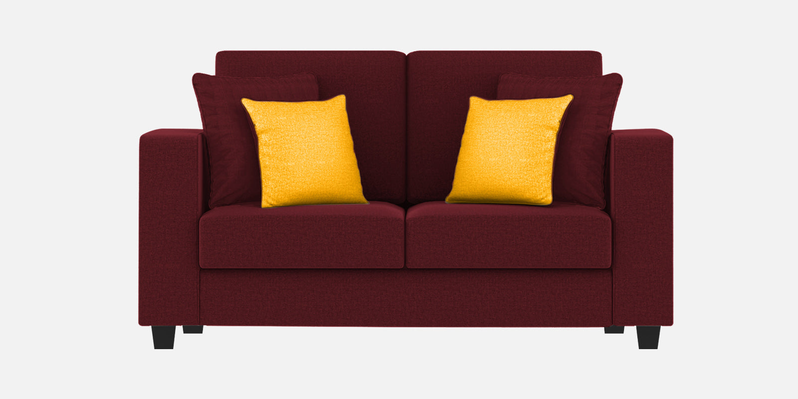 Nabi Fabric 2 Seater Sofa In Blood Maroon Colour