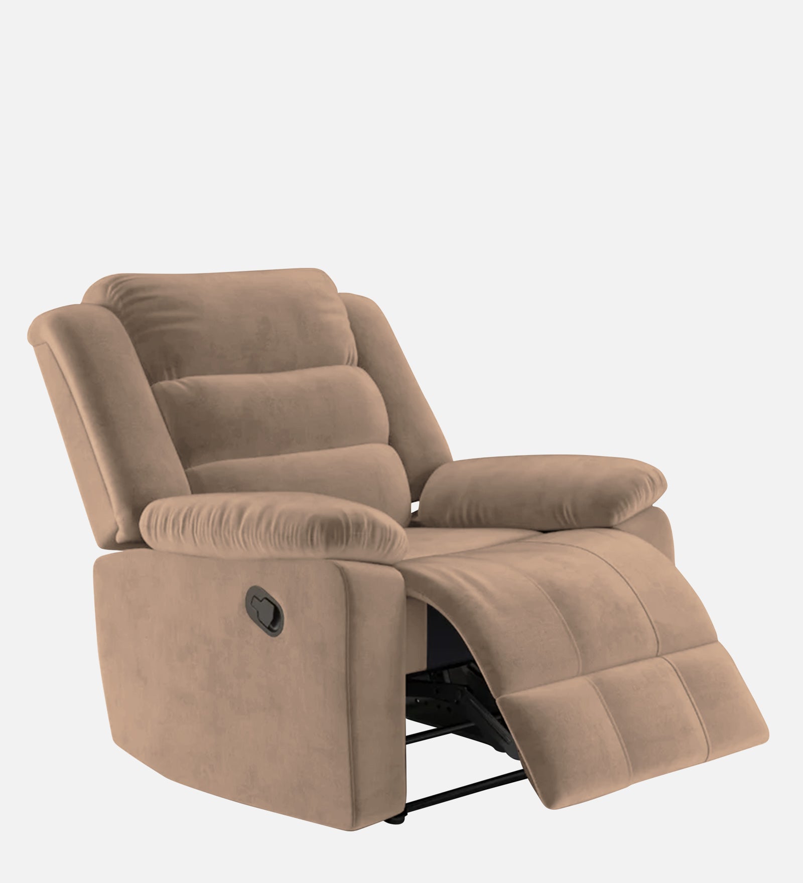 Erra Fabric 1 Seater Motorized Recliner In Cookie Beige Colour - Febonic Living