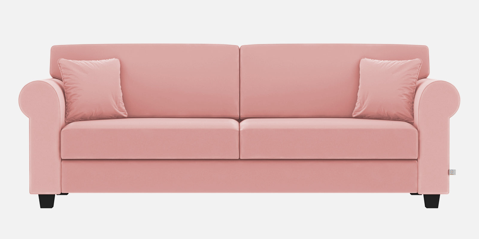 Numonk Velvet 3 Seater Sofa In Millennial Pink Colour - Febonic Living