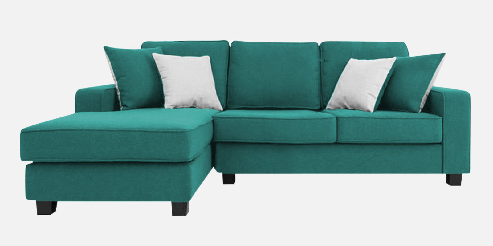 Ladybug Fabric RHS Sectional Sofa (2+Lounger) In Sea Green Colour - Febonic Living