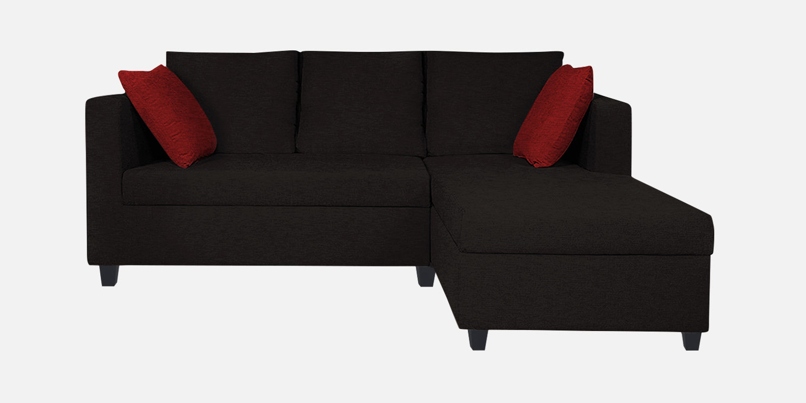 Nebula Fabric LHS Sectional Sofa (2+Lounger) In Cara Brown Colour - Febonic Living
