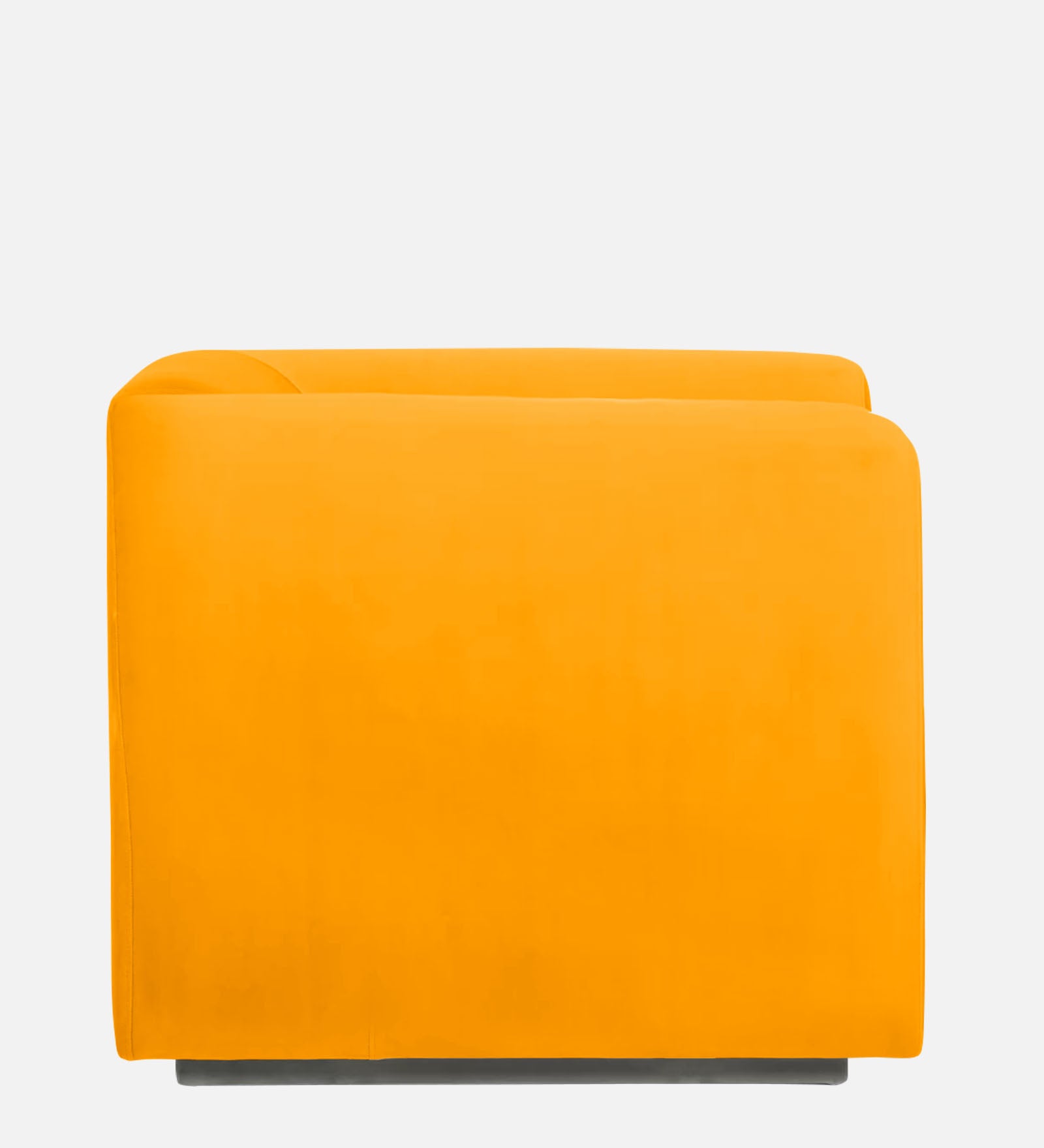 Bufa Velvet 1 Seater Sofa In Saffron Yellow Colour - Febonic Living
