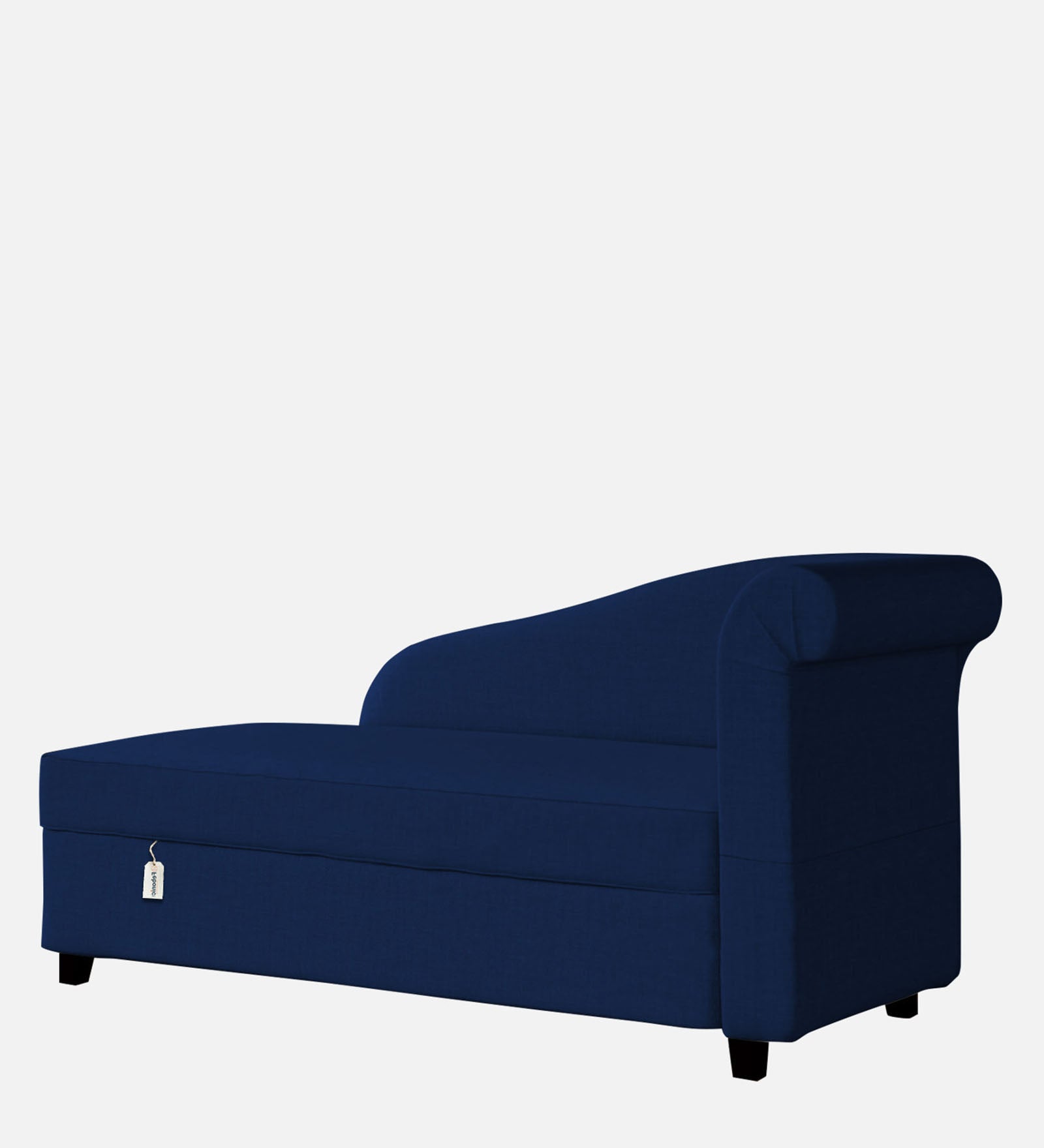 Toppy Fabric LHS Chaise Lounger In Royal Blue Colour With Storage - Febonic Living