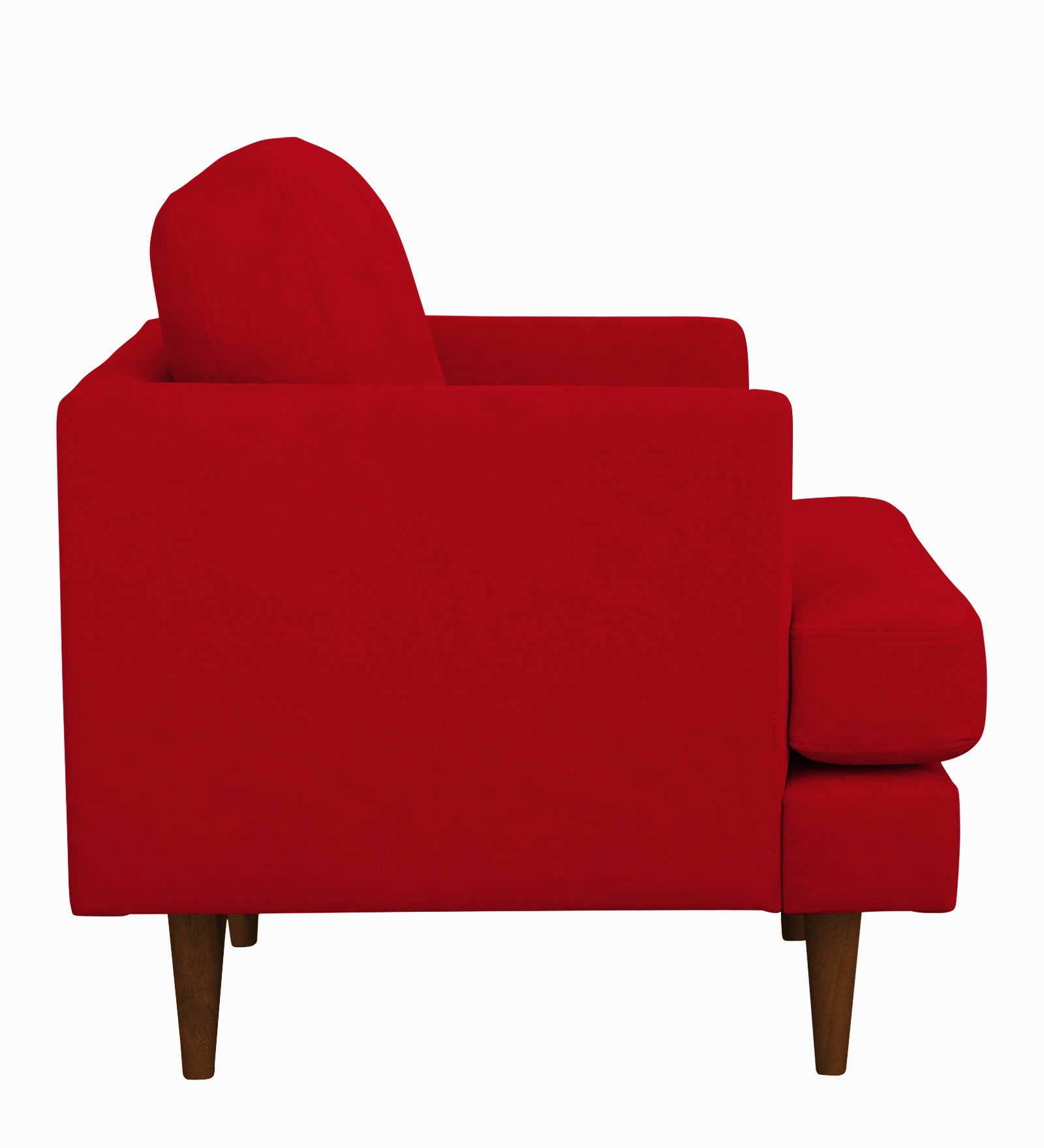 Motra Velvet 1 Seater Sofa In Berry Maroon Colour - Febonic Living