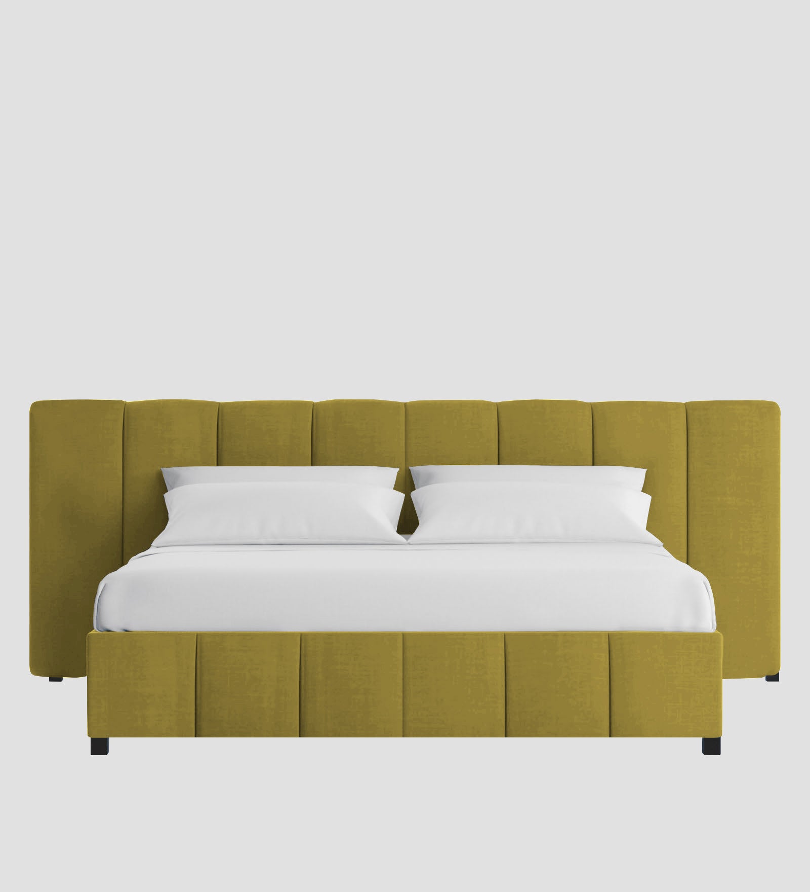 Nora Fabric Queen Size Bed In Parrot Green Colour With Box Storage - Febonic Living