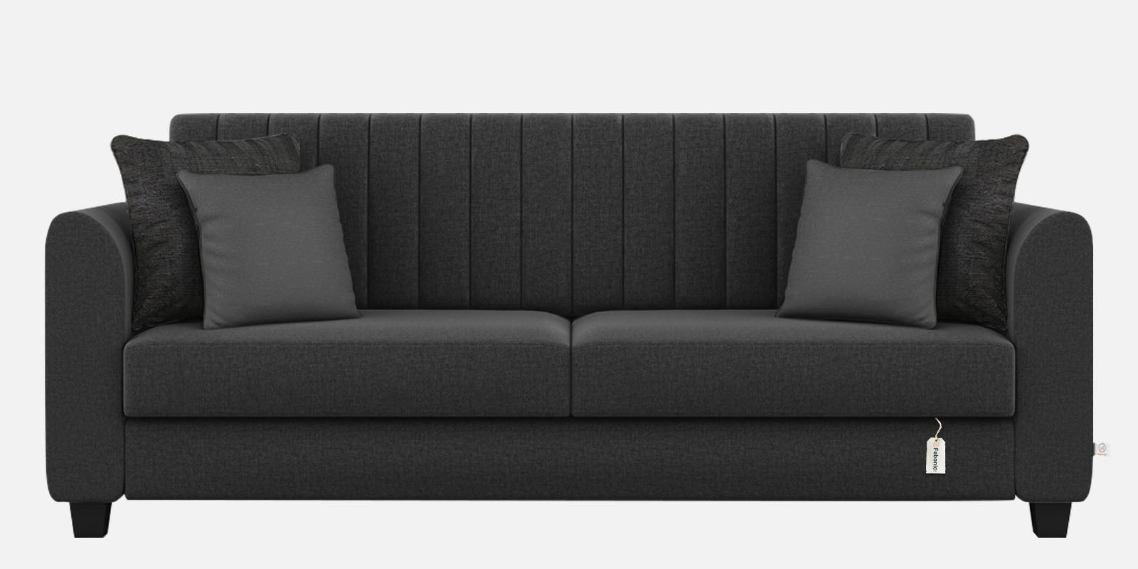 Cosmic Fabric 3 Seater Sofa In Charcoal Grey Colour - Febonic Living