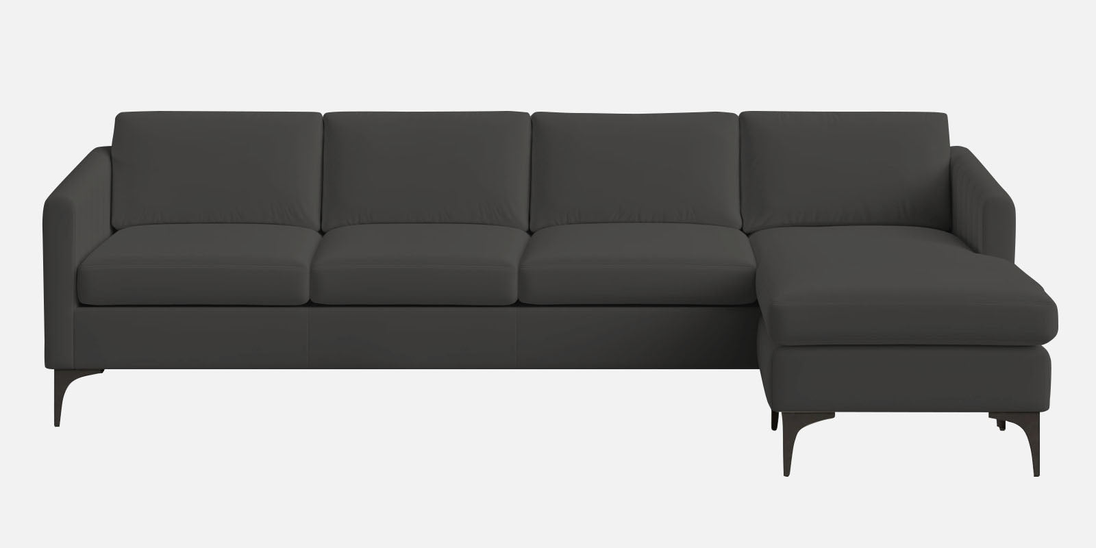 Haru Fabric LHS Sectional Sofa (3+Lounger) In Hory Grey Colour - Febonic Living