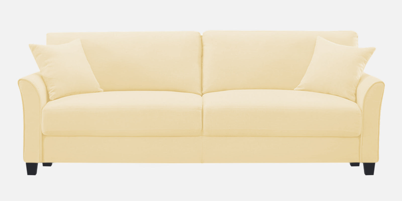 Daroo Velvet 3 Seater Sofa In Sandy Beige Colour - Febonic Living