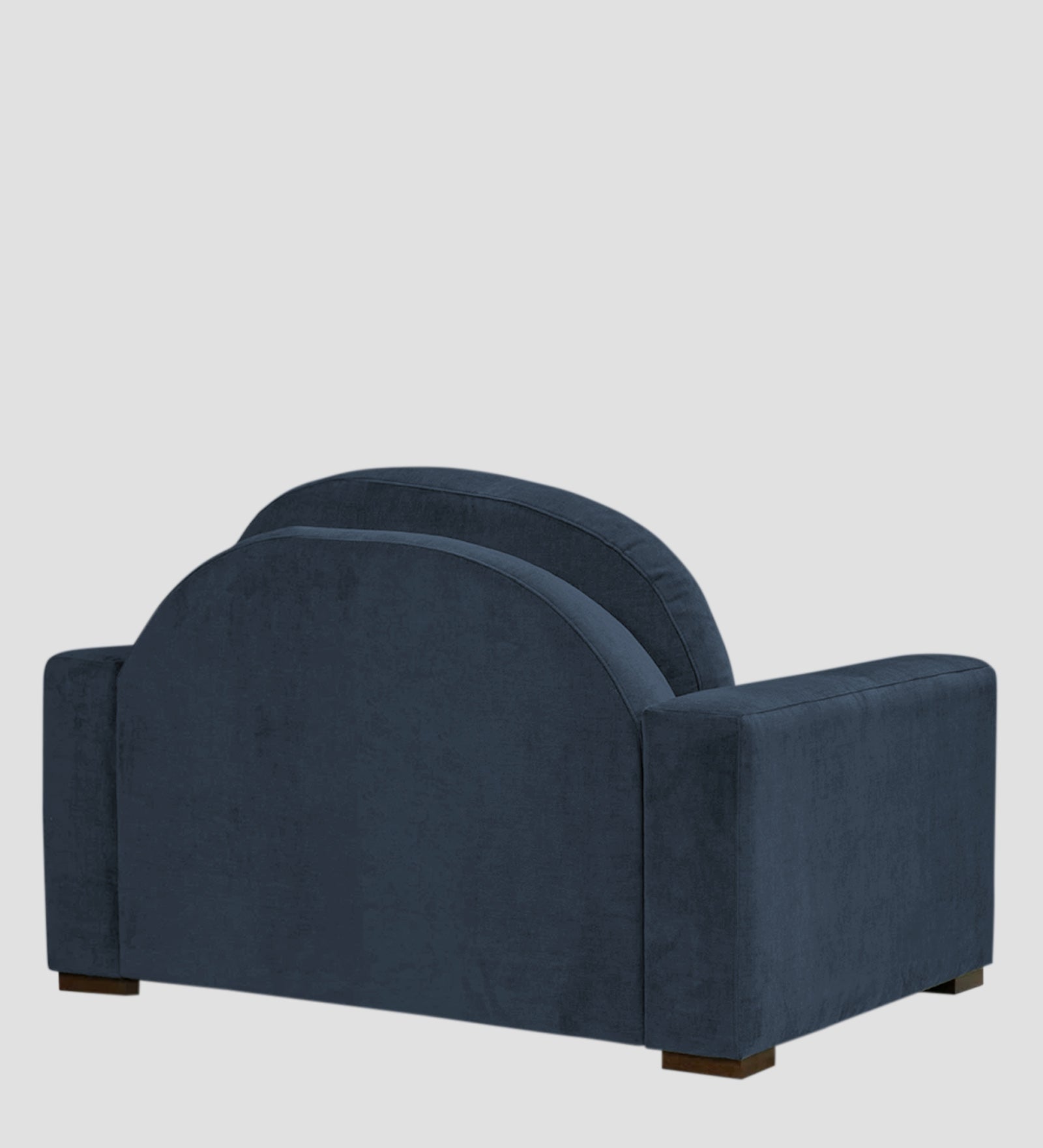 Dara Fabric 1 Seater Sofa In Denim Blue Colour - Febonic Living