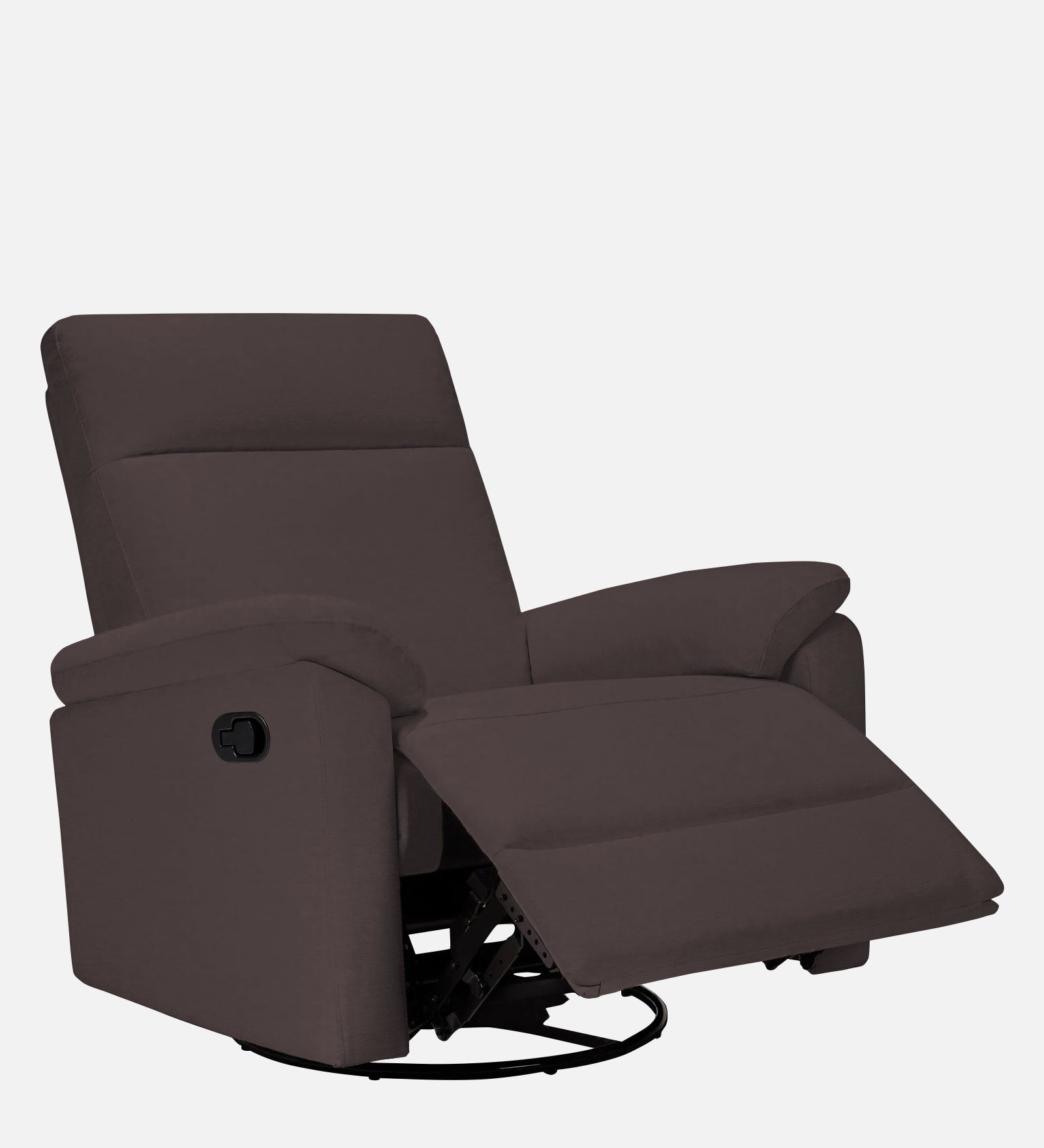 Mandy Fabric 1 Seater Manual Recliner In Mocha Brown Colour - Febonic Living