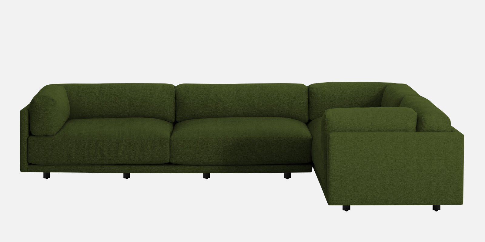 Nixon Fabric 6 Seater RHS Corner Sofa In Olive Green Colour - Febonic Living